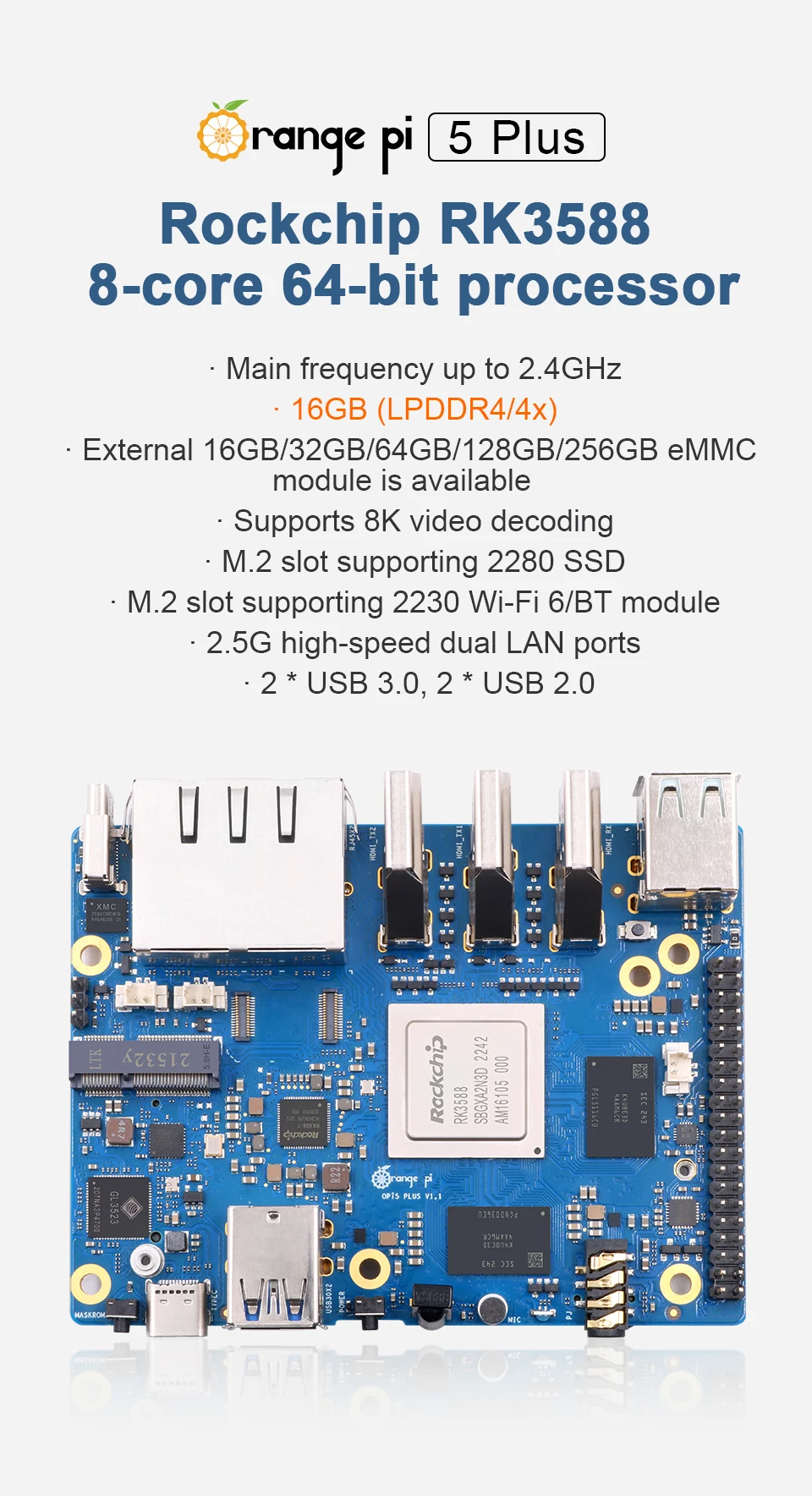 Orange Pi5 Plus Demo Development Board