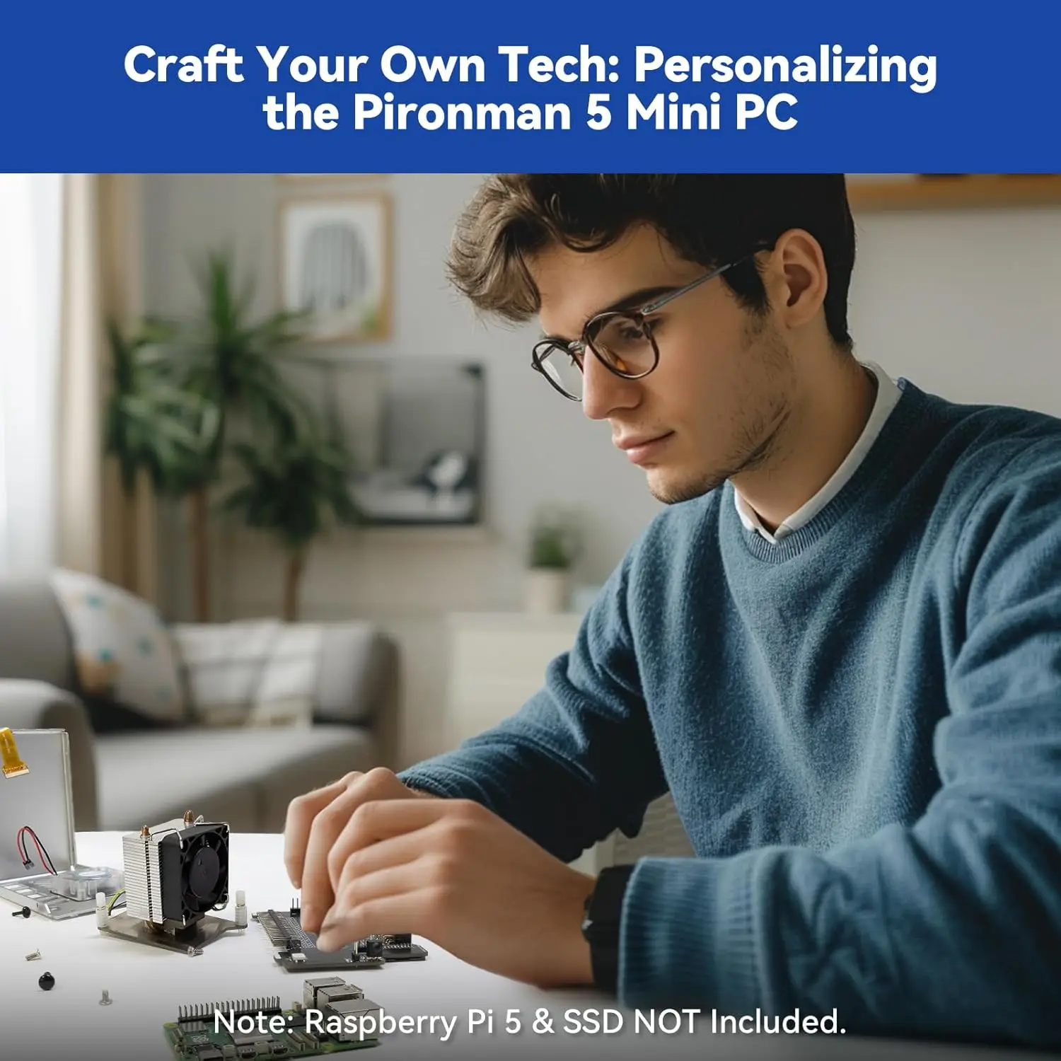 Pironman 5 NVMe M.2 SSD PCIe Mini PC Case for Raspberry Pi 5 with Tower Coole Pironman 5 NVMe M.2 SSD PCIe Mini PC Case for Raspberry Pi 5 with Tower Coole