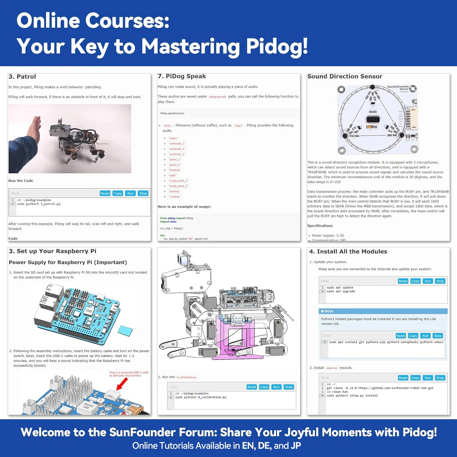 PiDog Robot Dog Kit for Raspberry Pi 4 PiDog Robot Dog Kit for Raspberry Pi 4