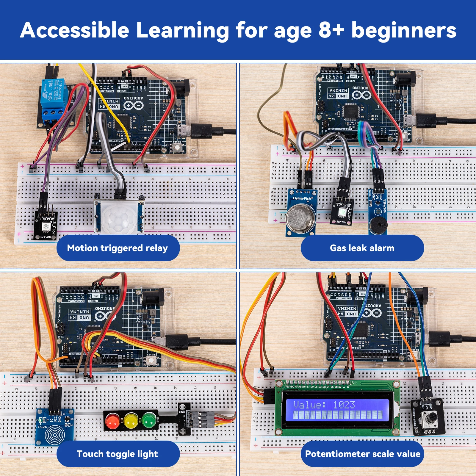Ultimate Sensor Kit with Original Arduino Uno R4 Minima Ultimate Sensor Kit with Original Arduino Uno R4 Minima