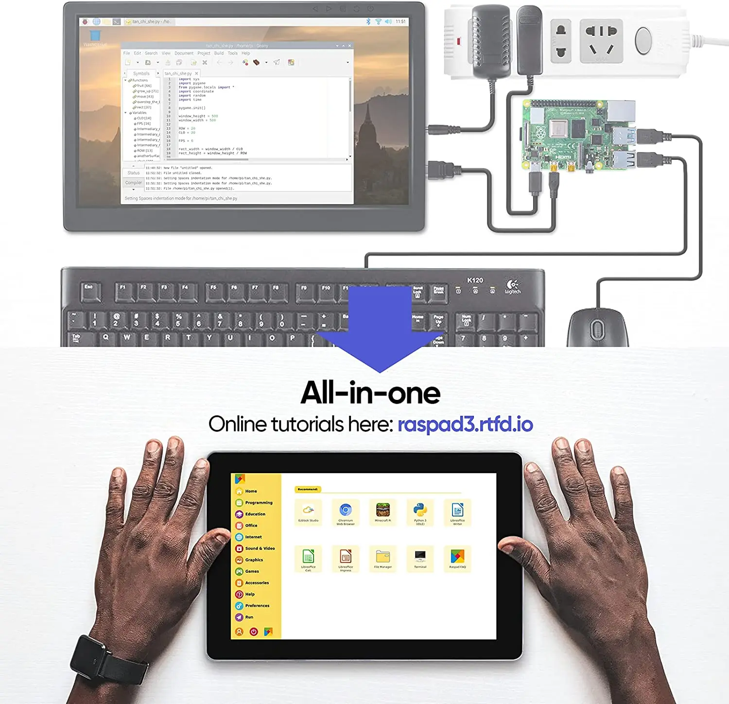 RasPad 3.0 – an All-in-One Tablet for Raspberry Pi with 10.1″ Touchscreen RasPad 3.0 - an All-in-One Tablet for Raspberry Pi with 10.1