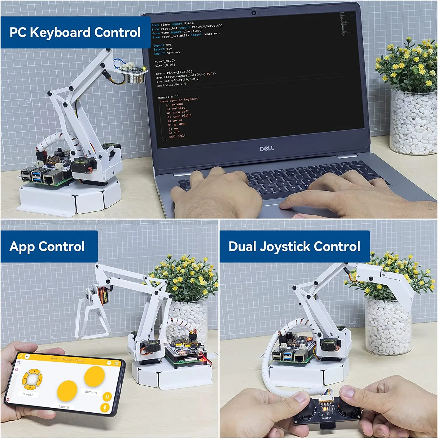 4 DOF Robot Arm Kit for Raspberry Pi 4 DOF Robot Arm Kit for Raspberry Pi