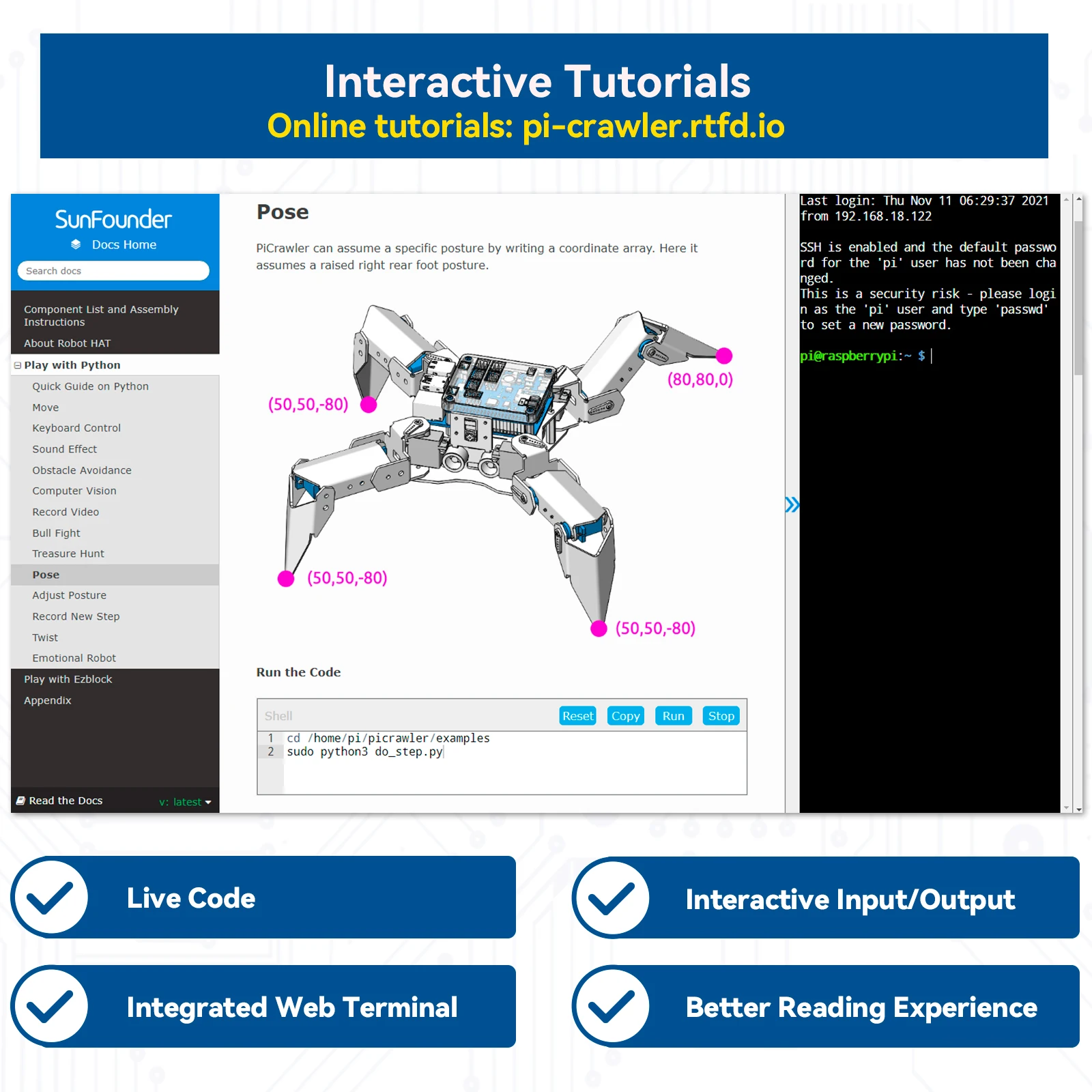 PiCrawler AI Robot kit for Raspberry Pi PiCrawler AI Robot kit for Raspberry Pi