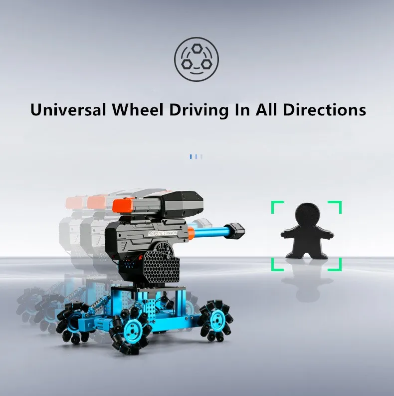 Remote Control Alloy Car Mecha Manipulator Launch Water Bomb Track All-round 2.4G Walking Multi-function Robotic Arm RC Car Toys