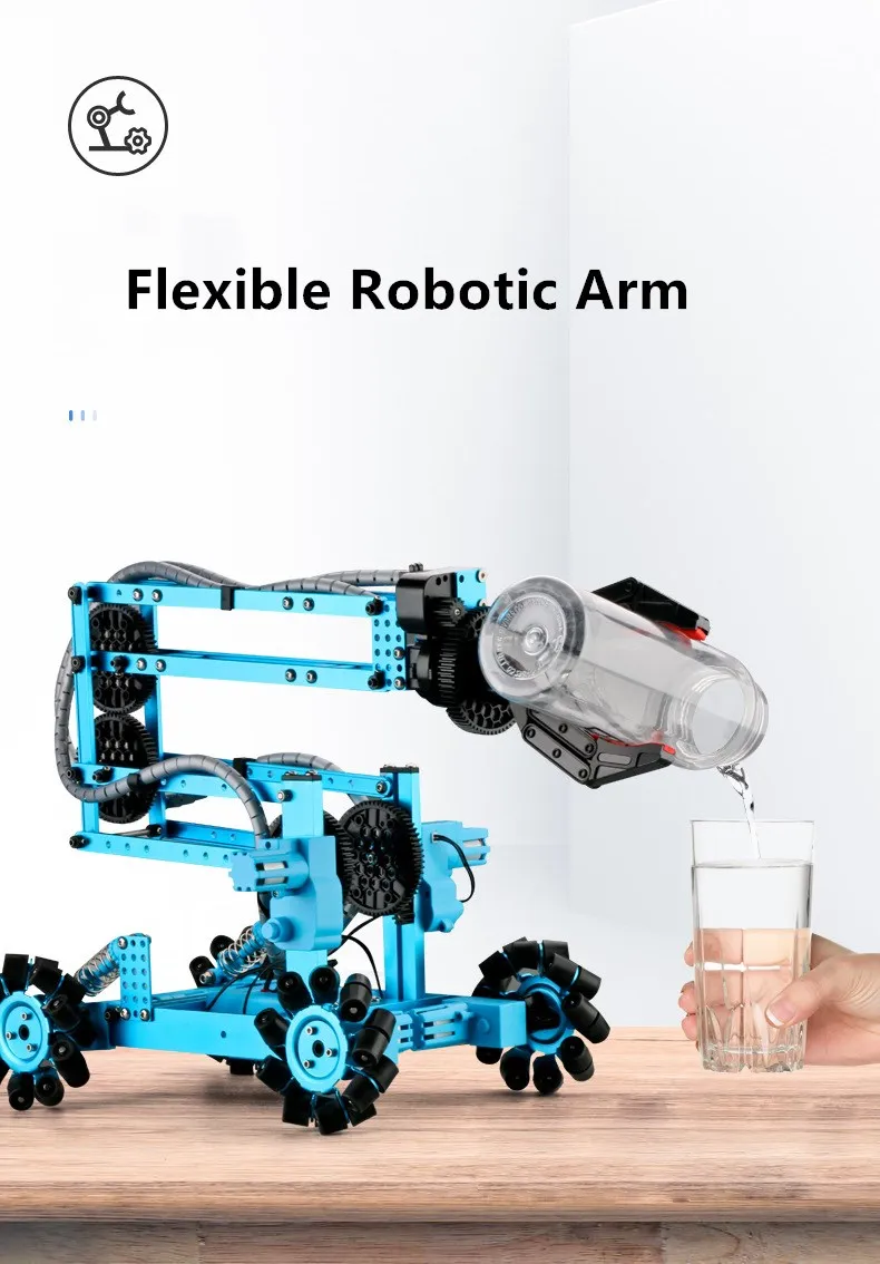 Remote Control Alloy Car Mecha Manipulator Launch Water Bomb Track All-round 2.4G Walking Multi-function Robotic Arm RC Car Toys