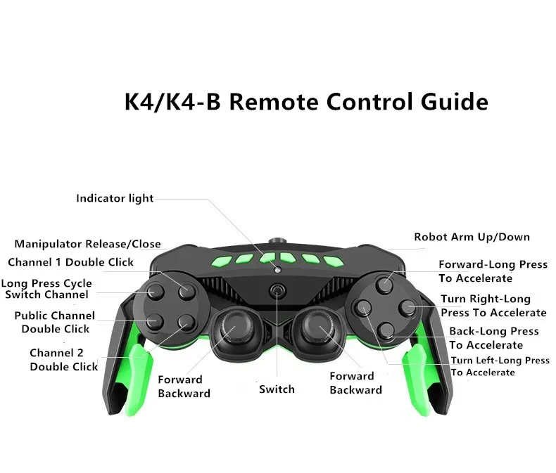 Remote Control Alloy Car Mecha Manipulator Launch Water Bomb Track All-round 2.4G Walking Multi-function Robotic Arm RC Car Toys