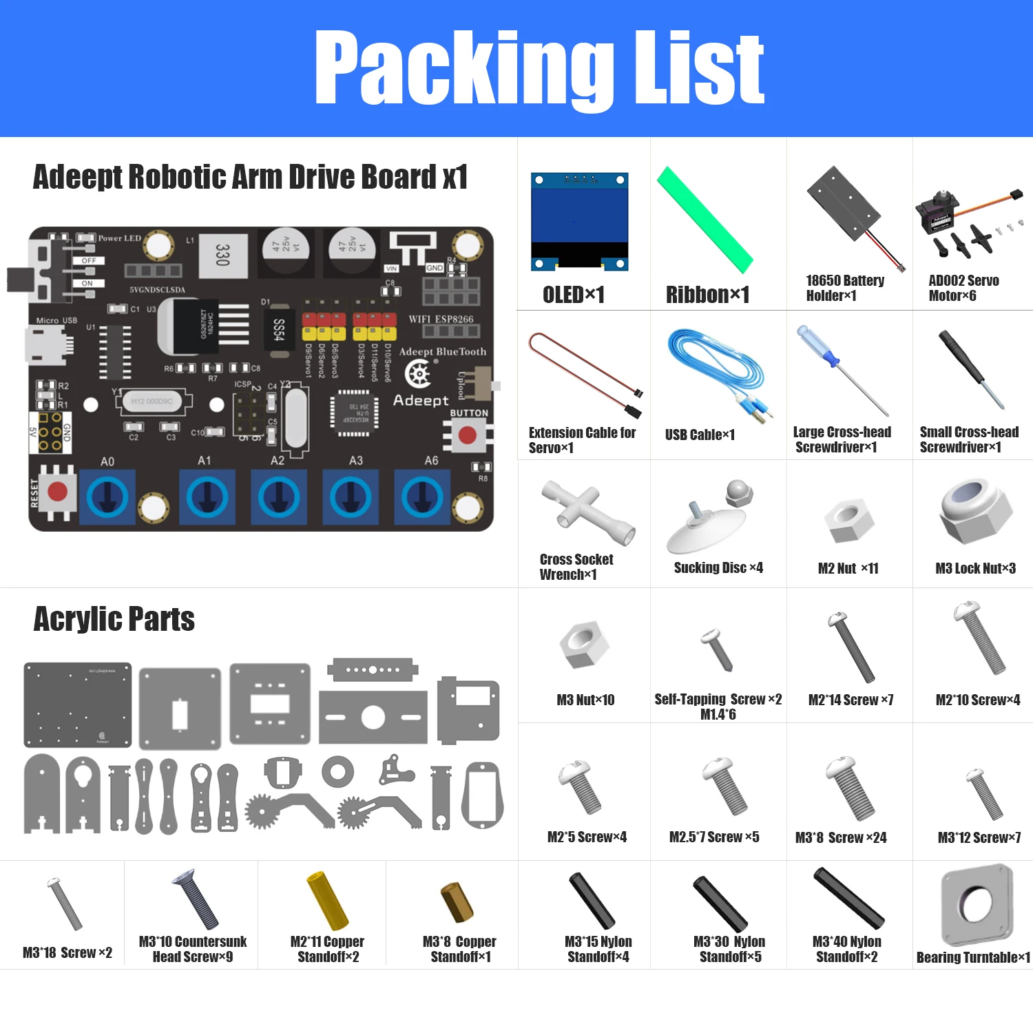 5-DOF Robotic Arm Kit Compatible with Arduino IDE 5-DOF Robotic Arm Kit Compatible with Arduino IDE