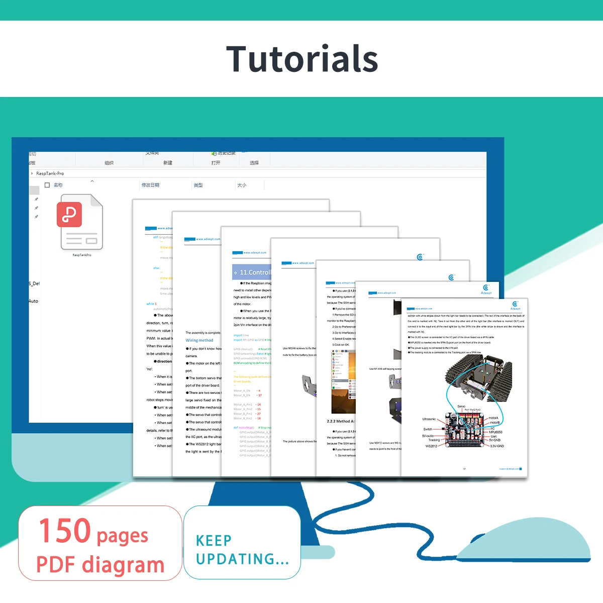 RaspTank Pro Smart Robot Car for Raspberry Pi