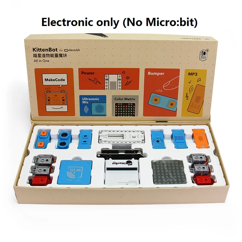 KittenBot All in One Power Brick Building Block for Micro:bit Micro Python KittenBot All in One Power Brick Building Block for Micro:bit Micro Python