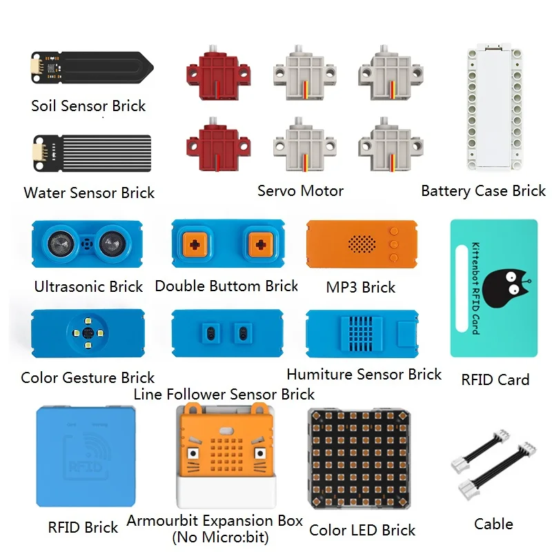 KittenBot All in One Power Brick Building Block for Micro:bit Micro Python KittenBot All in One Power Brick Building Block for Micro:bit Micro Python