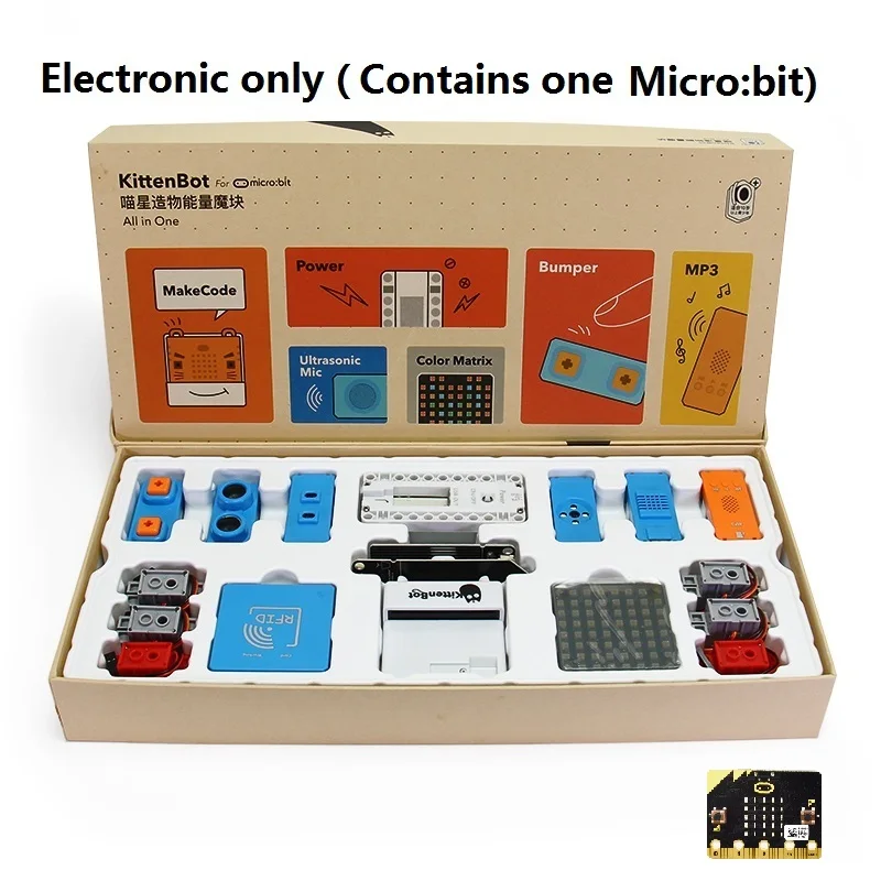 KittenBot All in One Power Brick Building Block for Micro:bit Micro Python KittenBot All in One Power Brick Building Block for Micro:bit Micro Python