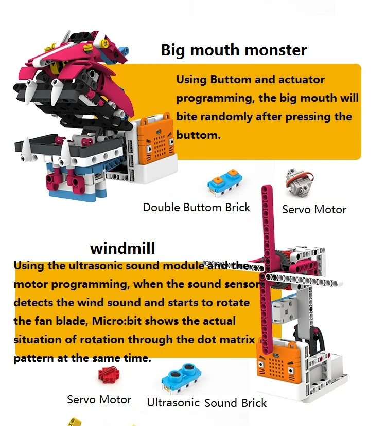 KittenBot All in One Power Brick Building Block for Micro:bit Micro Python KittenBot All in One Power Brick Building Block for Micro:bit Micro Python