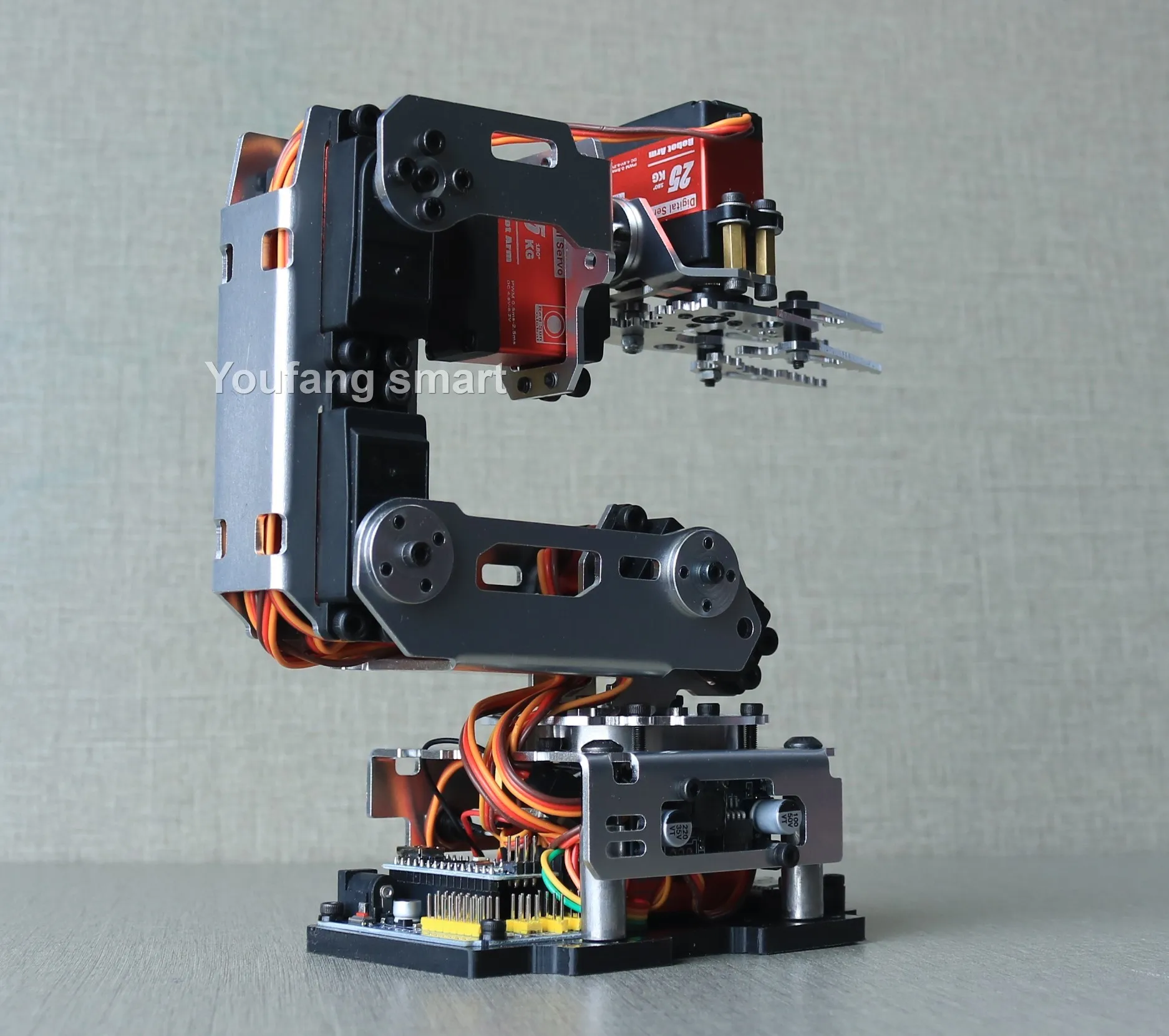 6 DOF Robotic Arm with Claw Clamp Gripper Kit 6 DOF Robotic Arm with Claw Clamp Gripper Kit