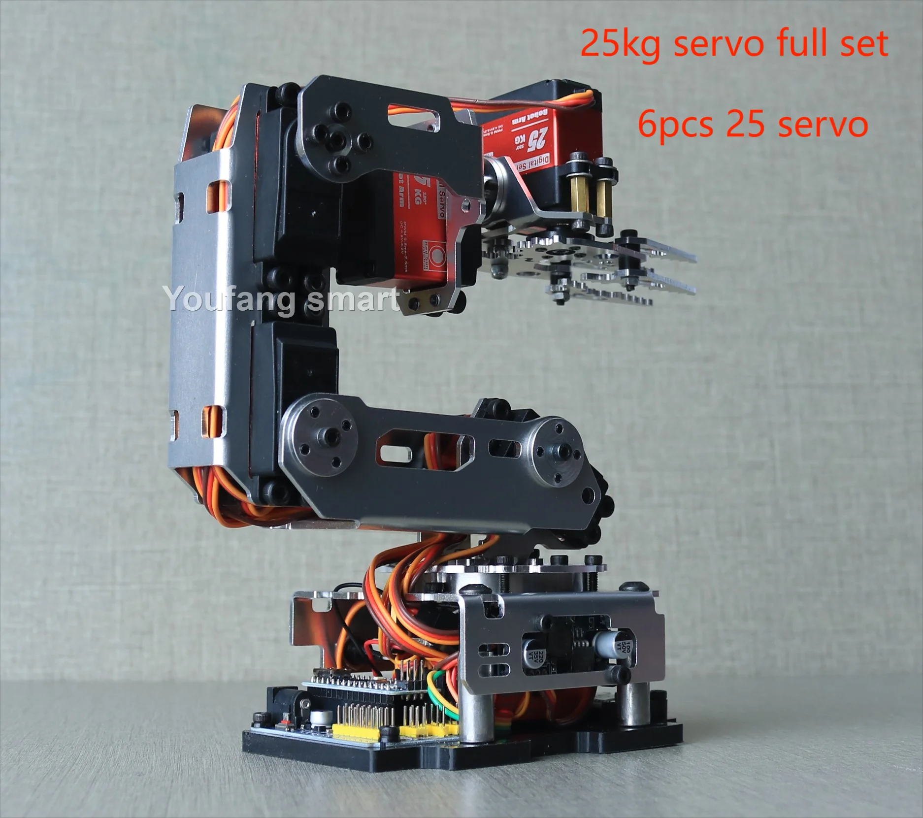 6 DOF Robotic Arm with Claw Clamp Gripper Kit 6 DOF Robotic Arm with Claw Clamp Gripper Kit