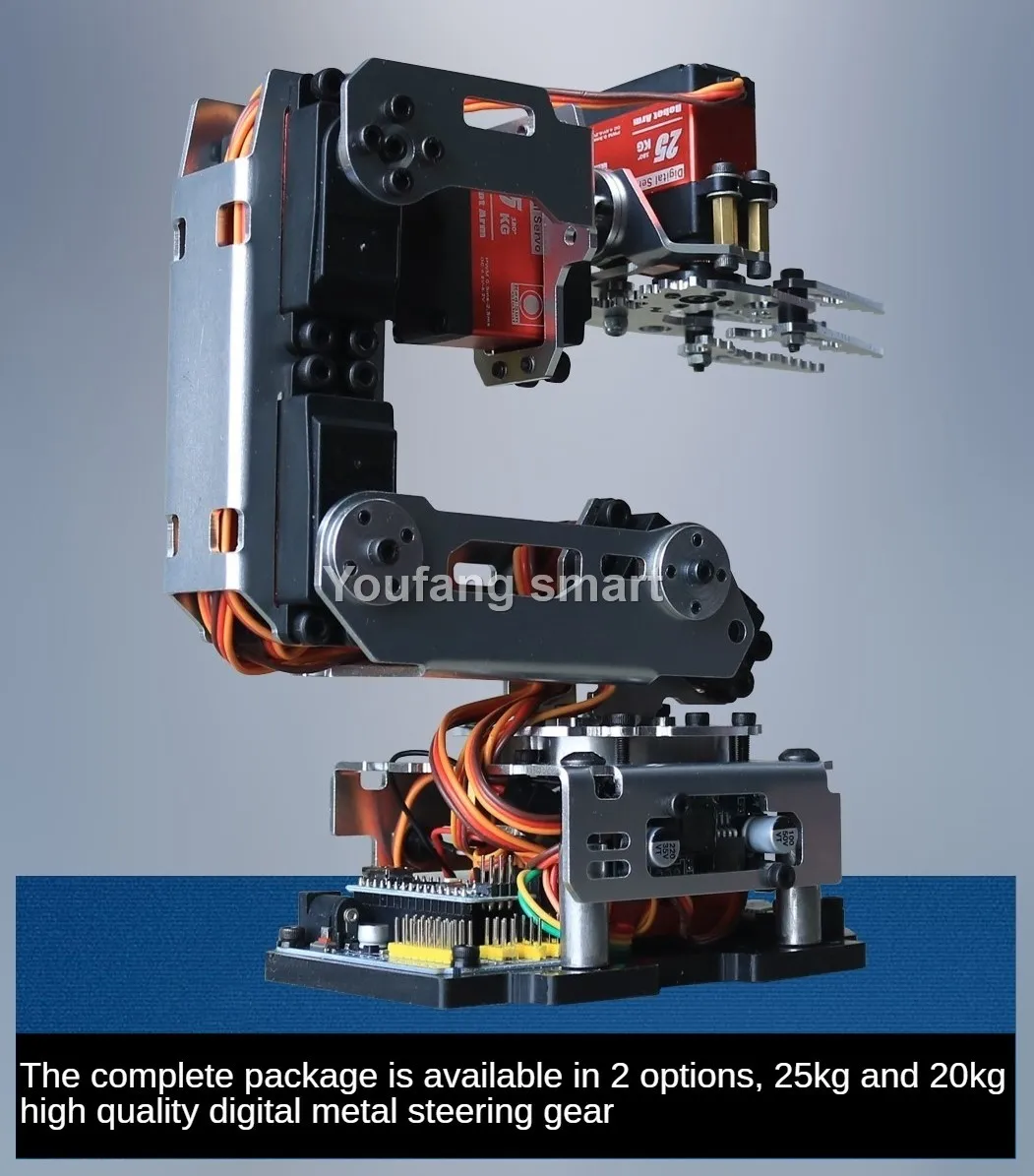 6 DOF Robotic Arm with Claw Clamp Gripper Kit 6 DOF Robotic Arm with Claw Clamp Gripper Kit