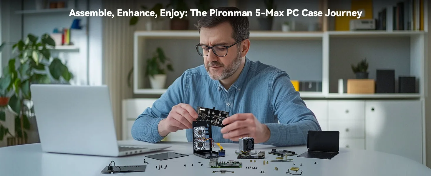 Pironman 5-MAX Dual NVMe M.2 SSD PCIe PC Case Pironman 5-MAX Dual NVMe M.2 SSD PCIe PC Case