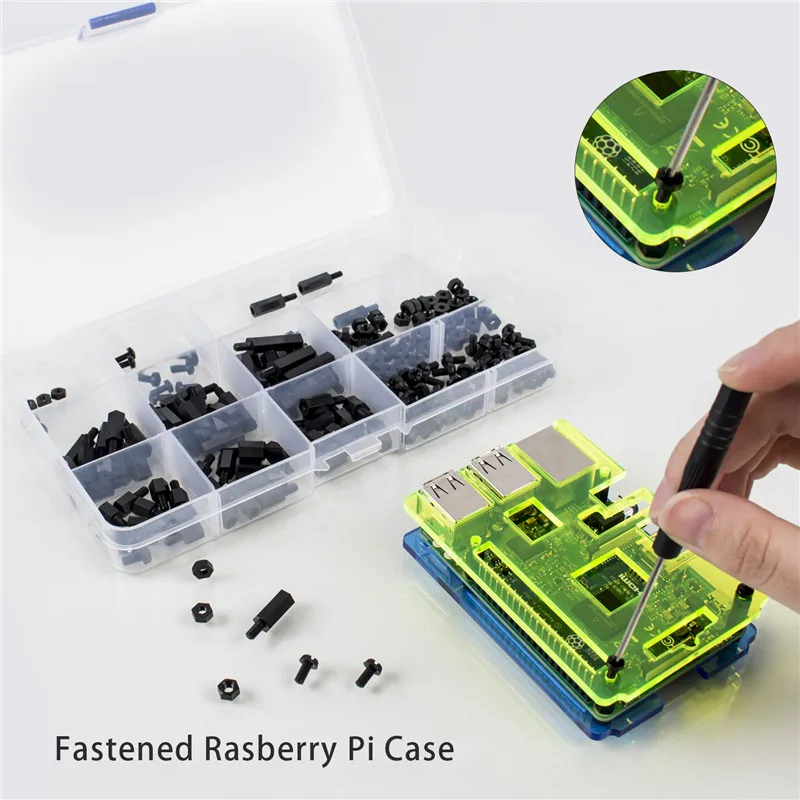 SunFounder 210Pcs Assorted M3 M2.5 Nylon Screws Nut Standoffs Spacers SunFounder 210Pcs Assorted M3 M2.5 Nylon Screws Nut Standoffs Spacers