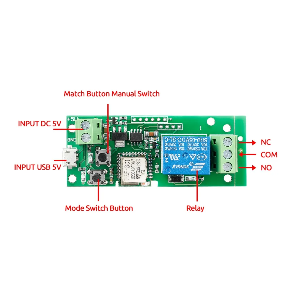 SunFounder DC 5V Switch Wireless Relay Module