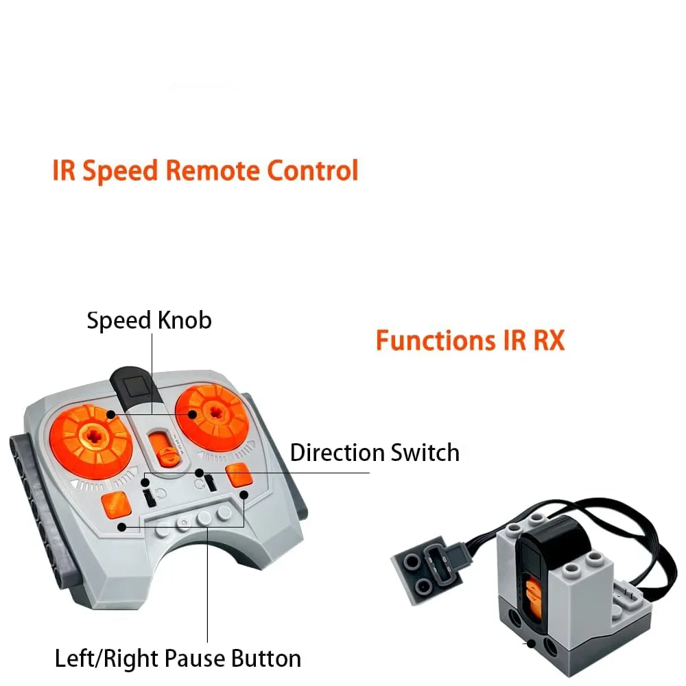 M/L Motor MOC Blocks Set High-Tech Parts Power Functions With Infrared Remote Control