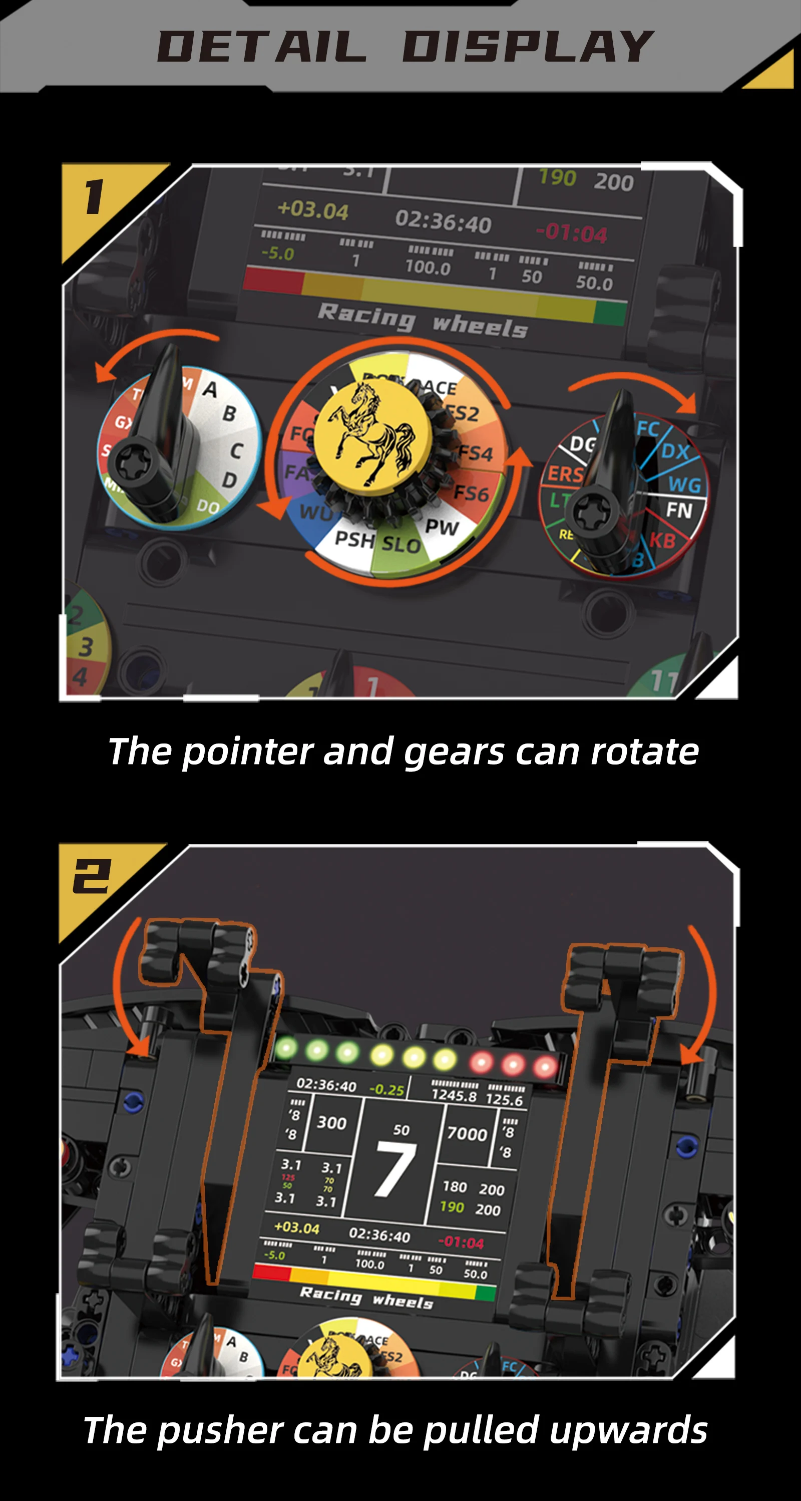 Simulated Car Steering Wheel Model Building Blocks
