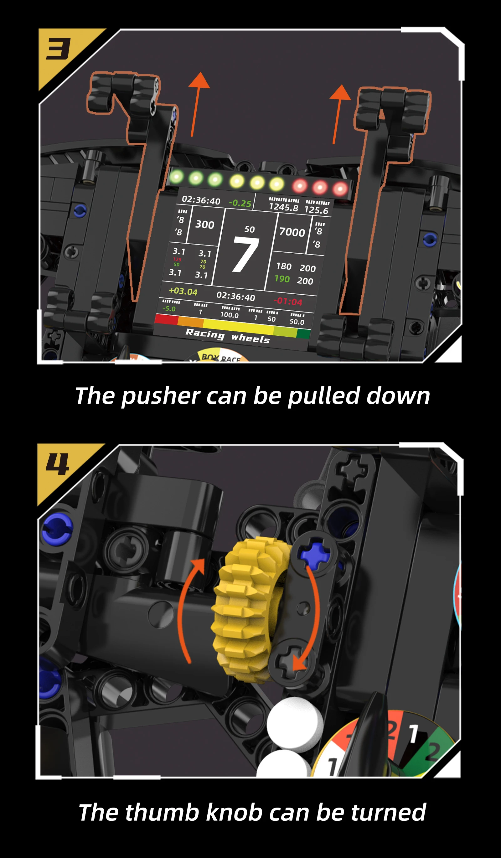 Simulated Car Steering Wheel Model Building Blocks