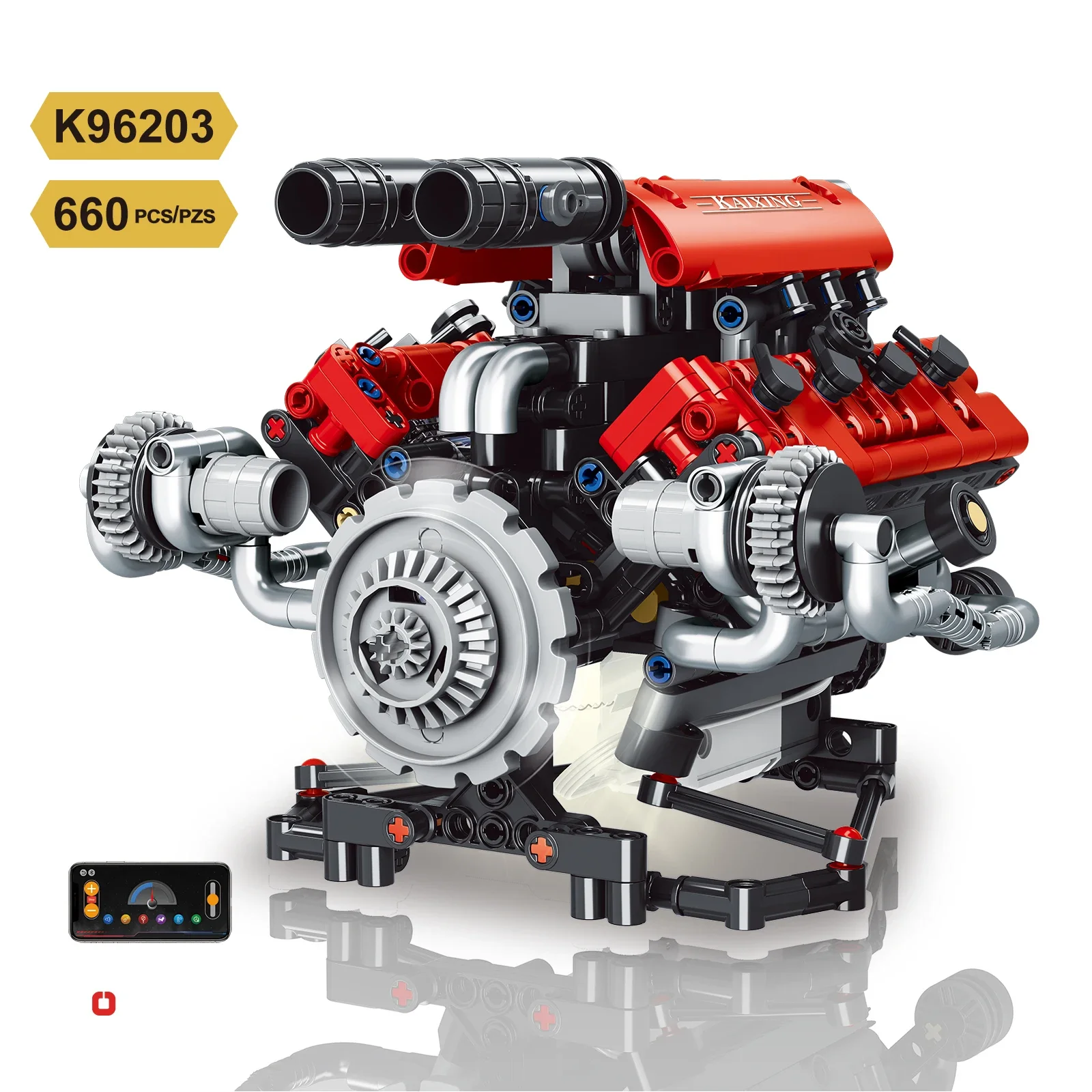 Simulation V8 Engine Cars Model Building Blocks