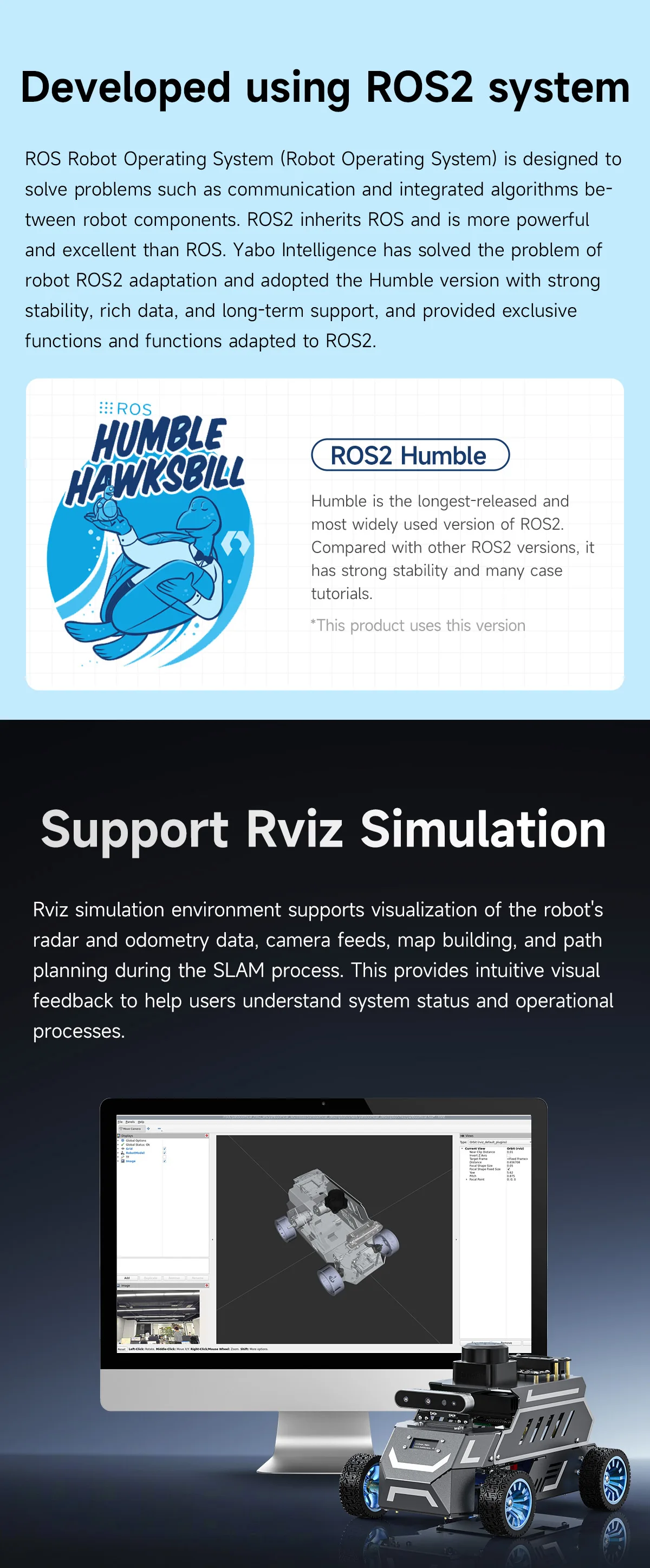ROSMASTER A1 AI Large Model Programmable Robot Ackerman Structure ROS2-HUMBLE Lidar SLAM Mapping Navigation Autonomous Driving