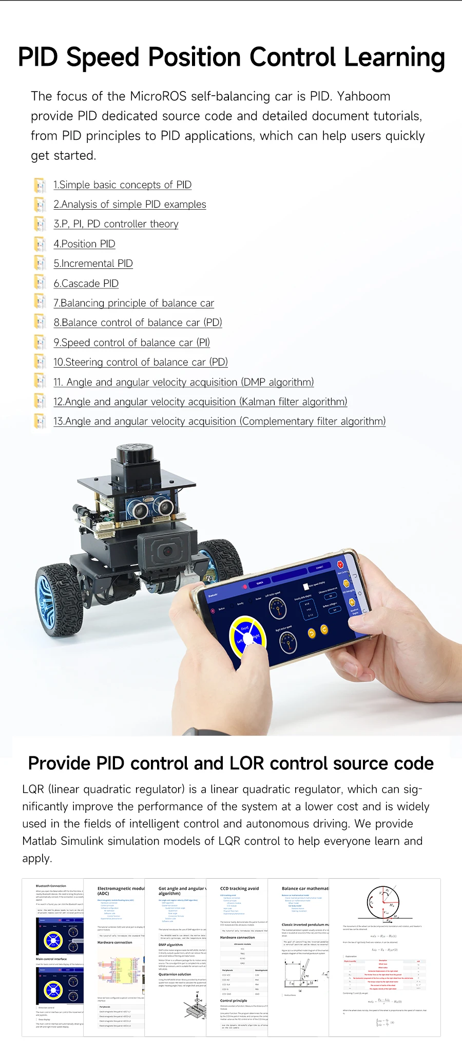 Yahboom MicroROS Self-Balancing Robot Car Kit With MPU6050 Lidar Ultrasonic Module ROS-HUMBLE Virtual Machine as Master Control