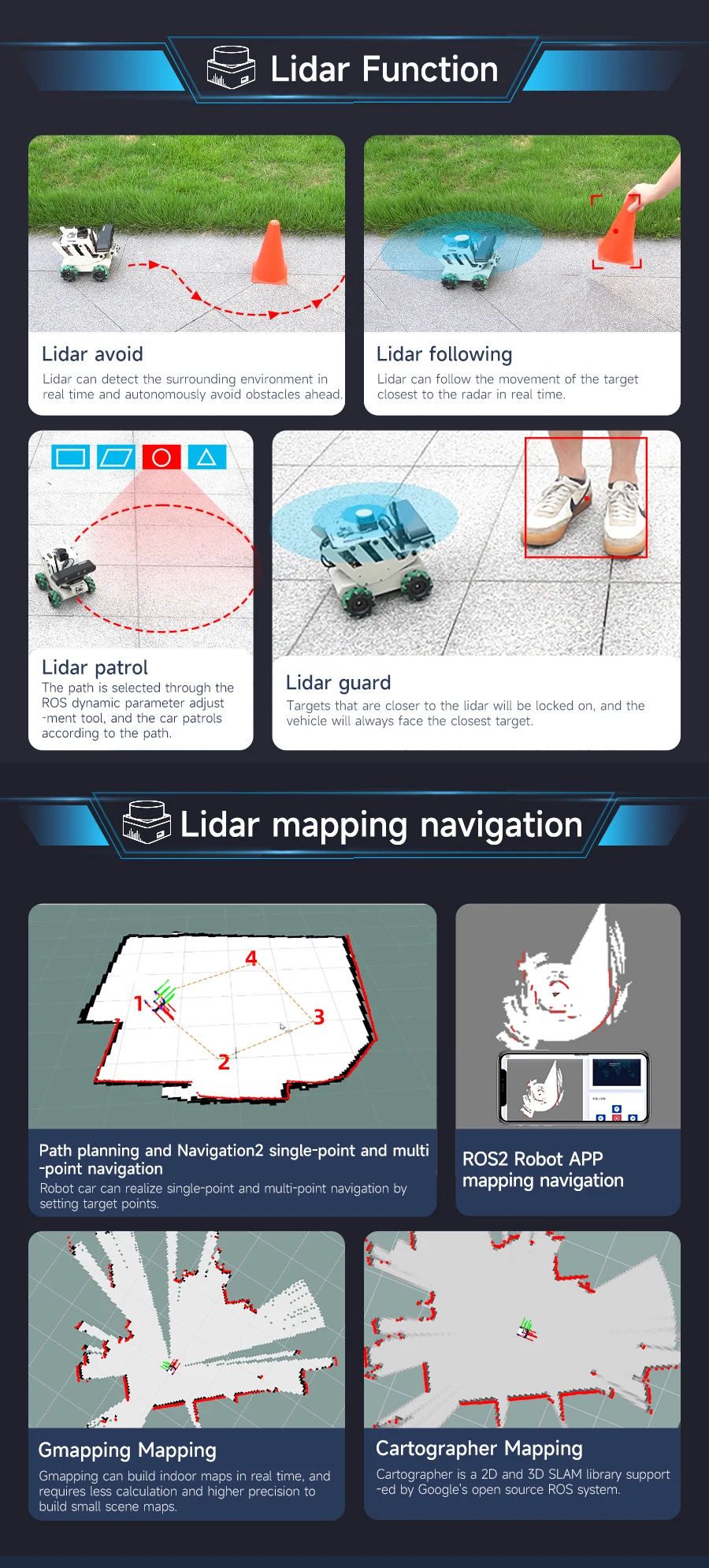RDK ROS2 AI Educational Robot Car with Mecanum Wheel SLAM Mapping Navigation Aluminum Alloy Structure DIY Electronic Kit