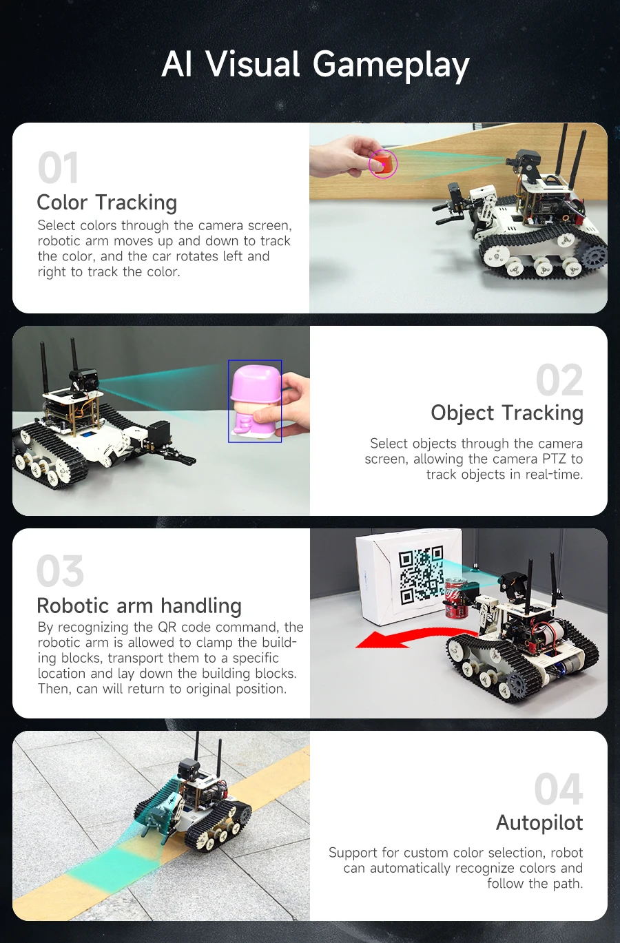 Transbot SE ROS Robot AI Vision Tank Car with 2DOF Camera PTZ Python Programing MoveIt simulation for Jetson NANO Raspberry Pi 5 Transbot SE ROS Robot AI Vision Tank Car with 2DOF Camera PTZ Python Programing MoveIt simulation for Jetson NANO Raspberry Pi 5