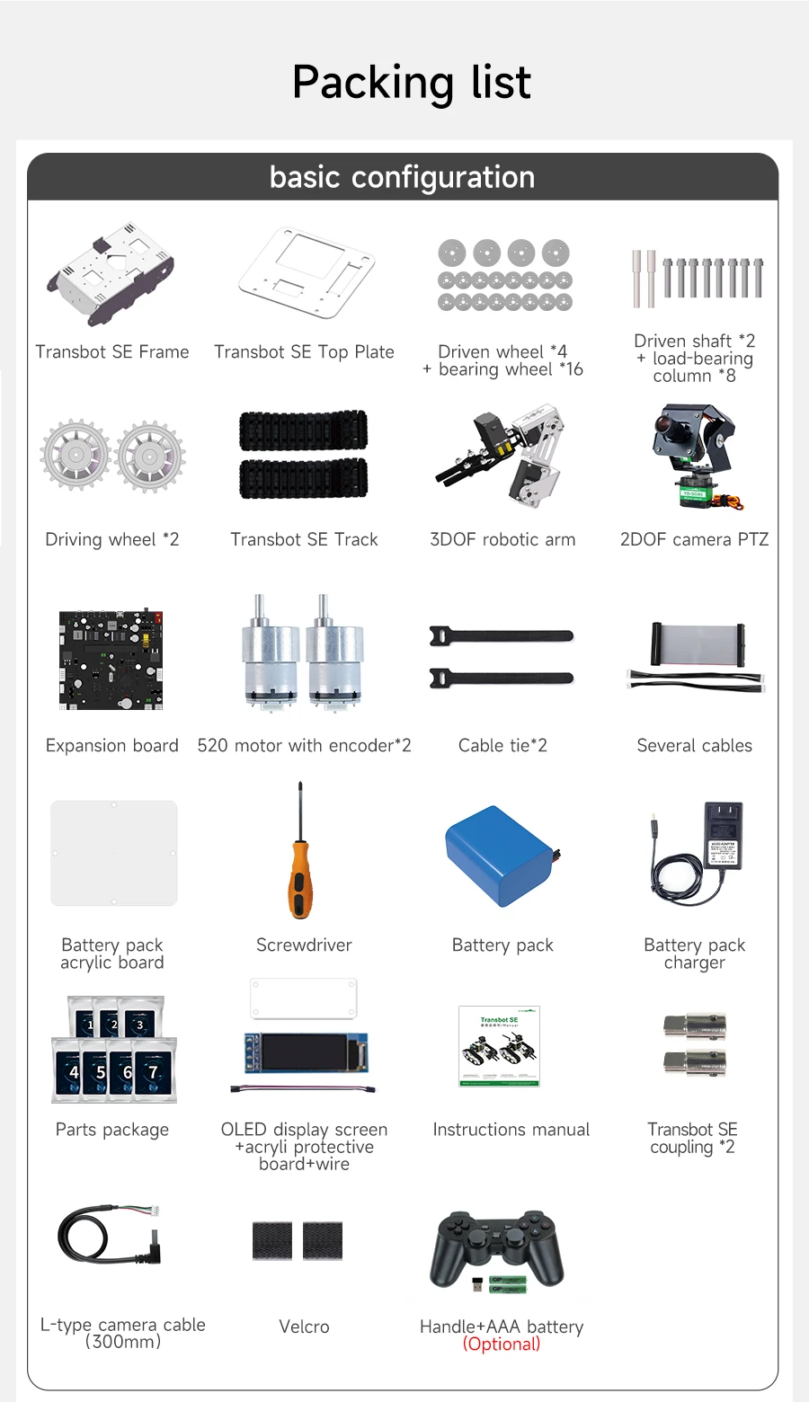 Transbot SE ROS Robot AI Vision Tank Car with 2DOF Camera PTZ Python Programing MoveIt simulation for Jetson NANO Raspberry Pi 5 Transbot SE ROS Robot AI Vision Tank Car with 2DOF Camera PTZ Python Programing MoveIt simulation for Jetson NANO Raspberry Pi 5