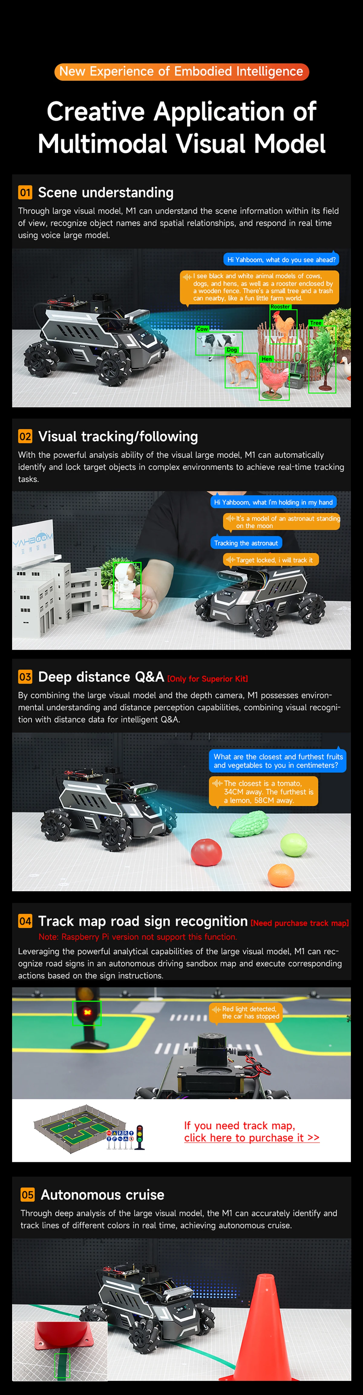 ROSMASTER M1 AI Large Model Embodied Intelligence Educational Robot Support 3D Depth Vision Jetson/Raspberry Pi/RDK X5 Control ROSMASTER M1 AI Large Model Embodied Intelligence Educational Robot Support 3D Depth Vision Jetson/Raspberry Pi/RDK X5 Control