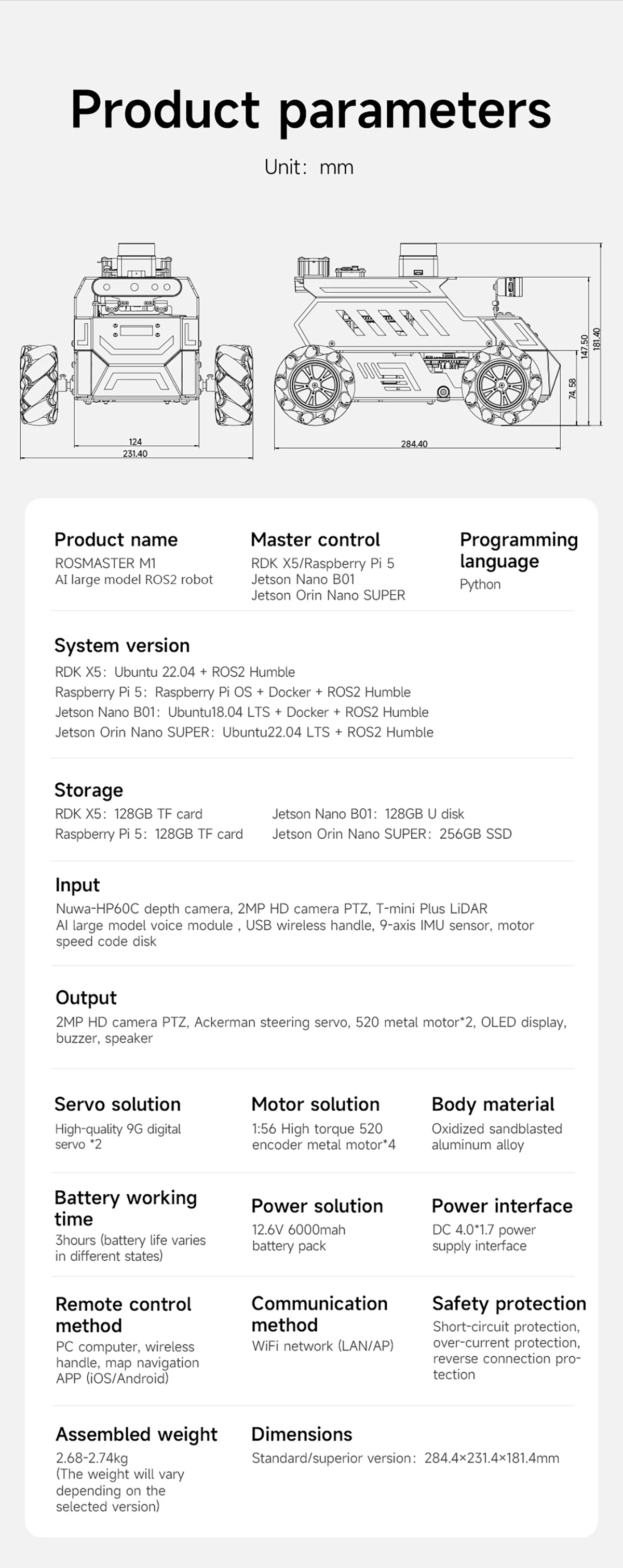 ROSMASTER M1 AI Large Model Embodied Intelligence Educational Robot Support 3D Depth Vision Jetson/Raspberry Pi/RDK X5 Control ROSMASTER M1 AI Large Model Embodied Intelligence Educational Robot Support 3D Depth Vision Jetson/Raspberry Pi/RDK X5 Control