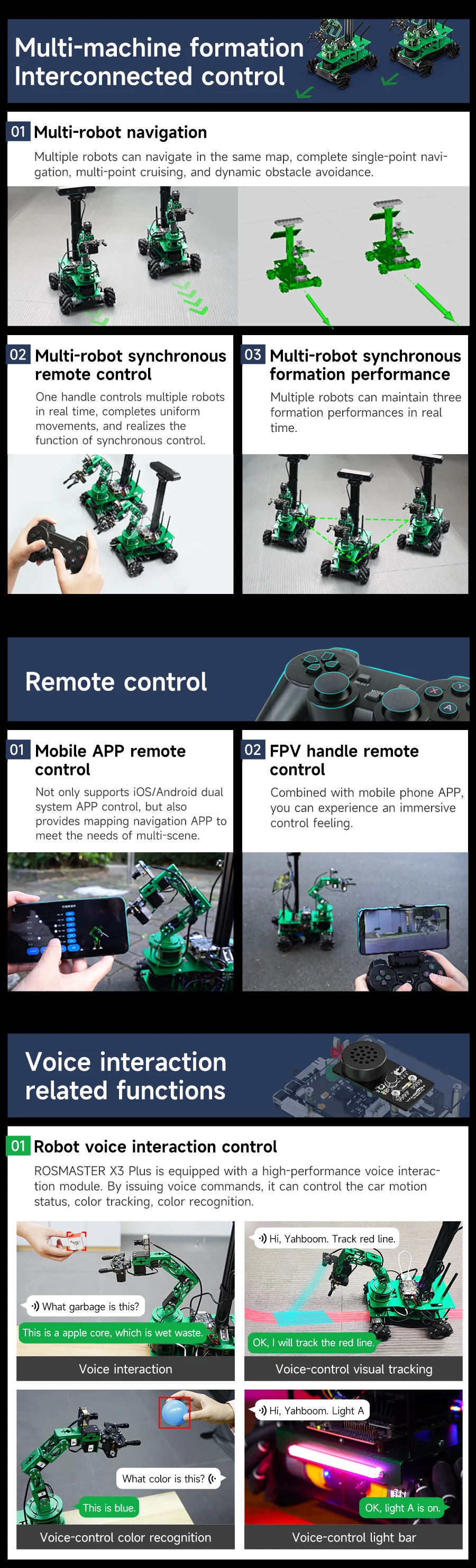 ROSMASTER X3 PLUS ROS Robot Python Kit with 6-DOF Moveit Robotic Arm for Jetson NANO/Orin NANO SUPER/Orin NX SUPER/RaspberryPi 5 ROSMASTER X3 PLUS ROS Robot Python Kit with 6-DOF Moveit Robotic Arm for Jetson NANO/Orin NANO SUPER/Orin NX SUPER/RaspberryPi 5