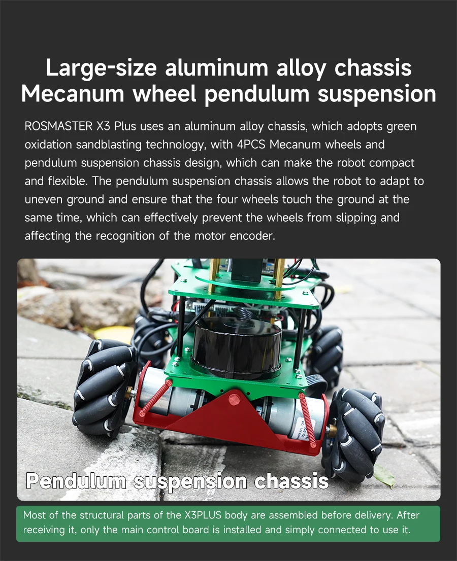 ROSMASTER X3 PLUS ROS Robot Python Kit with 6-DOF Moveit Robotic Arm for Jetson NANO/Orin NANO SUPER/Orin NX SUPER/RaspberryPi 5 ROSMASTER X3 PLUS ROS Robot Python Kit with 6-DOF Moveit Robotic Arm for Jetson NANO/Orin NANO SUPER/Orin NX SUPER/RaspberryPi 5