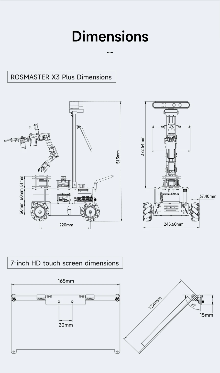 ROSMASTER X3 PLUS ROS Robot Python Kit with 6-DOF Moveit Robotic Arm for Jetson NANO/Orin NANO SUPER/Orin NX SUPER/RaspberryPi 5 ROSMASTER X3 PLUS ROS Robot Python Kit with 6-DOF Moveit Robotic Arm for Jetson NANO/Orin NANO SUPER/Orin NX SUPER/RaspberryPi 5