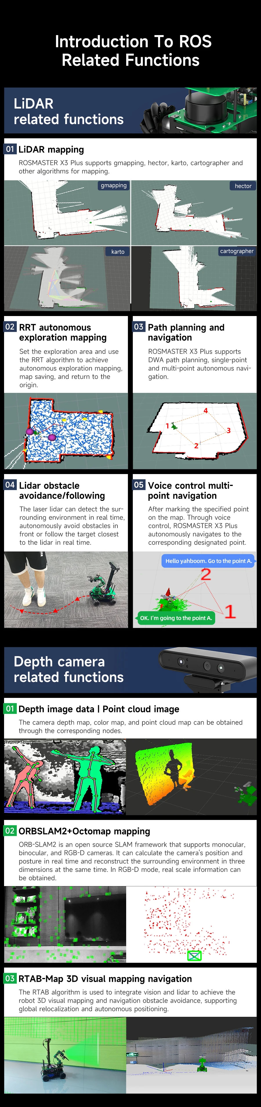 ROSMASTER X3 PLUS ROS Robot Python Kit with 6-DOF Moveit Robotic Arm for Jetson NANO/Orin NANO SUPER/Orin NX SUPER/RaspberryPi 5 ROSMASTER X3 PLUS ROS Robot Python Kit with 6-DOF Moveit Robotic Arm for Jetson NANO/Orin NANO SUPER/Orin NX SUPER/RaspberryPi 5