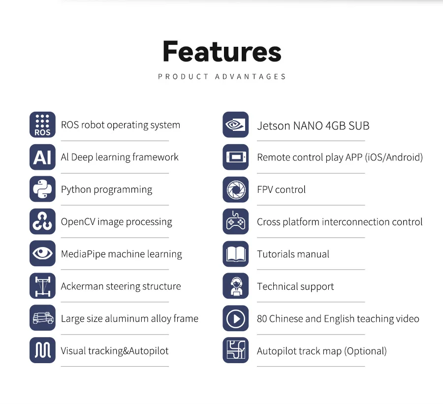 Yahboom ROSMASTER R2L ROS Robot Inteligentes Car with Ackermann Structure Autopilot Development Learning Kit For Jetson Nano