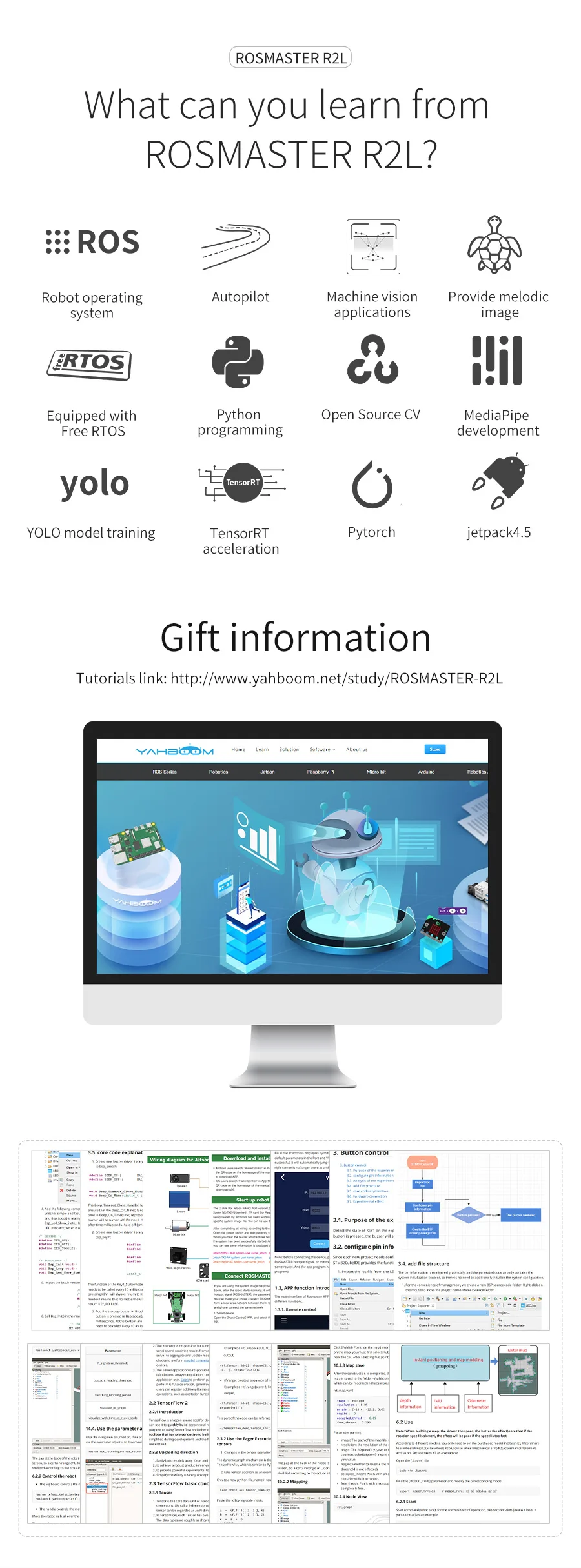 Yahboom ROSMASTER R2L ROS Robot Inteligentes Car with Ackermann Structure Autopilot Development Learning Kit For Jetson Nano