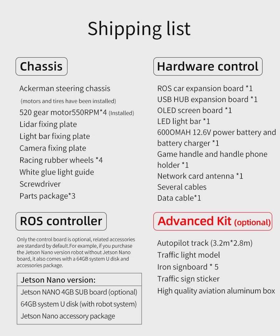 Yahboom ROSMASTER R2L ROS Robot Inteligentes Car with Ackermann Structure Autopilot Development Learning Kit For Jetson Nano