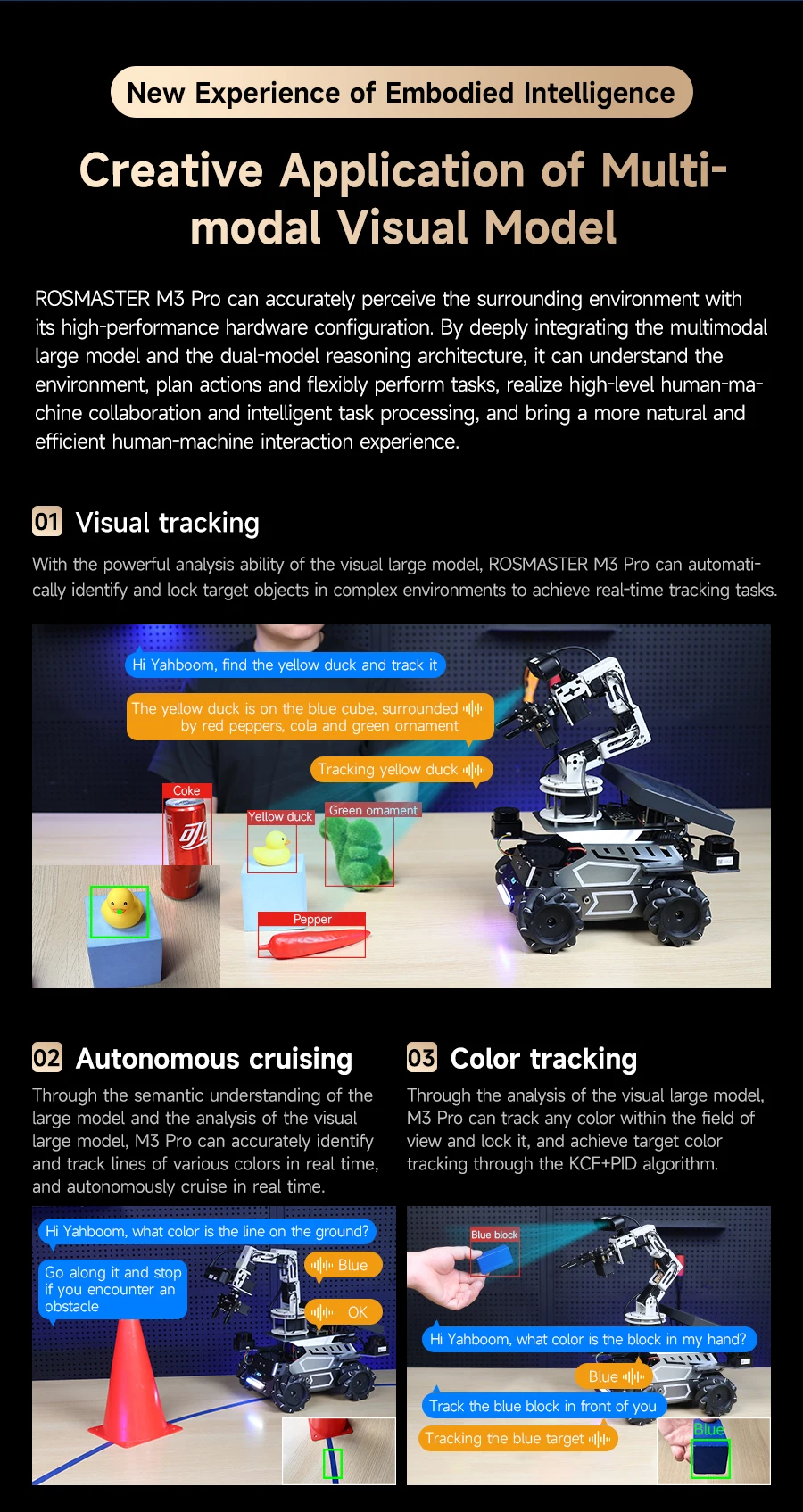 Yahboom ROSMASTER M3 PRO AI ROS2 Robot Electronic Kit Smart Car Programming 3D Depth Vision Dual LiDAR SLAM Mapping Navigation