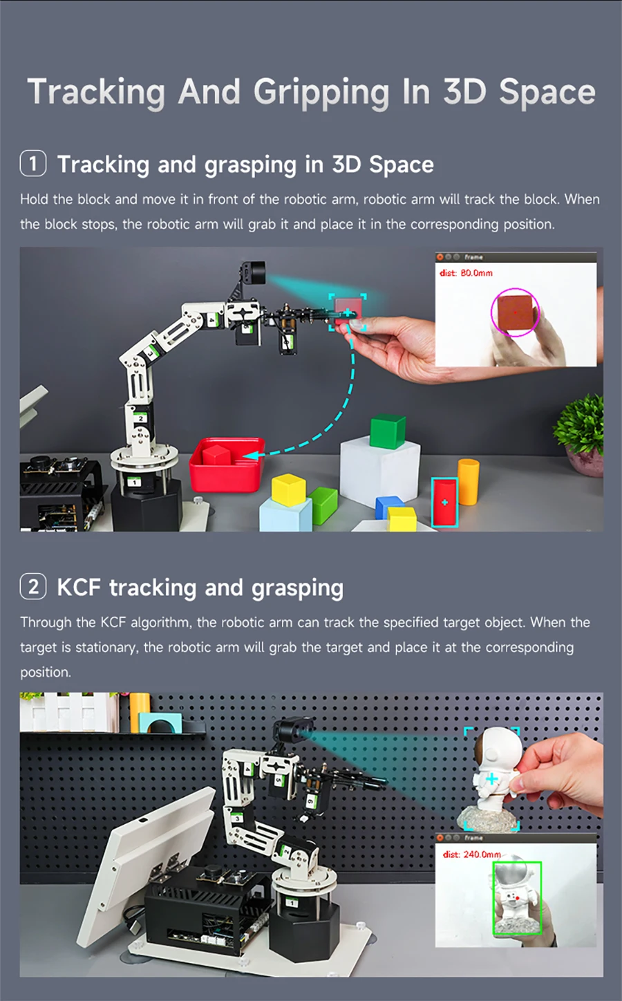 Yahboom DOFBOT PRO Robotic Arm ROS Open Source Support 3D Depth Point Cloud Recognition Gripping For Jetson Orin SUPER Control