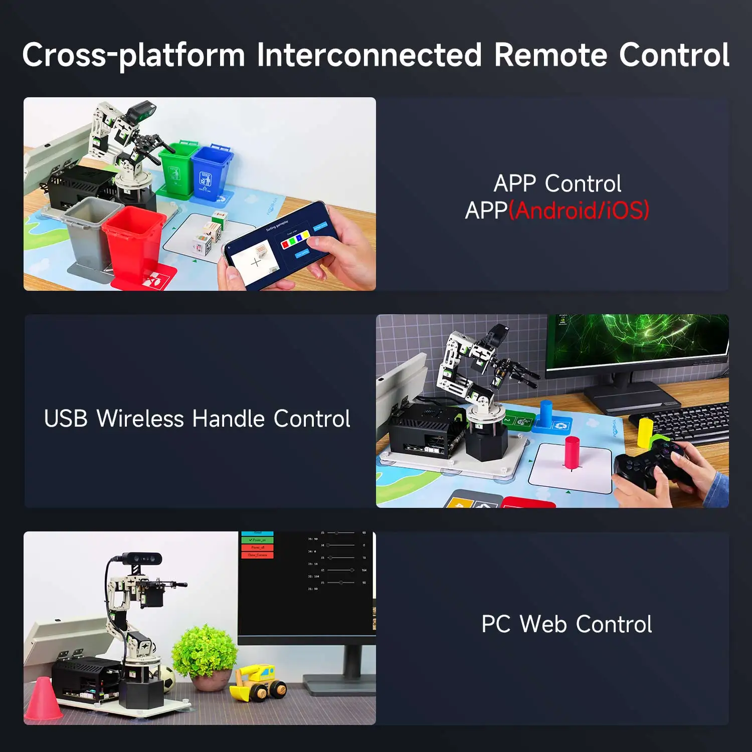 Yahboom DOFBOT PRO Robotic Arm ROS Open Source Support 3D Depth Point Cloud Recognition Gripping For Jetson Orin SUPER Control Yahboom DOFBOT PRO Robotic Arm ROS Open Source Support 3D Depth Point Cloud Recognition Gripping For Jetson Orin SUPER Control
