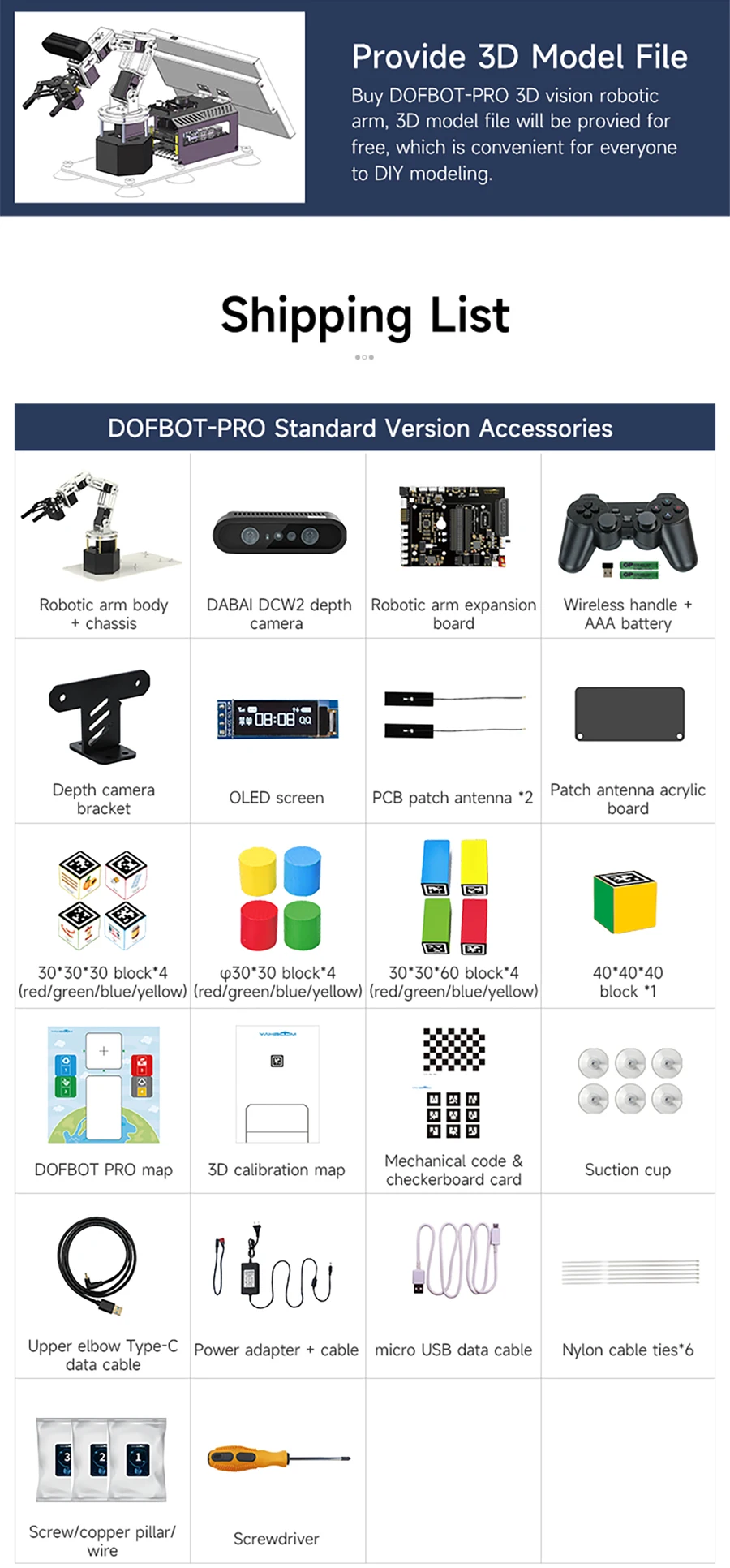 Yahboom DOFBOT PRO Robotic Arm ROS Open Source Support 3D Depth Point Cloud Recognition Gripping For Jetson Orin SUPER Control