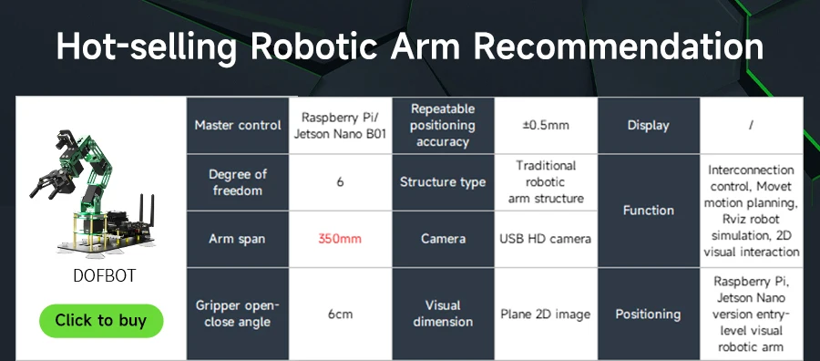 Yahboom DOFBOT PRO Robotic Arm ROS Open Source Support 3D Depth Point Cloud Recognition Gripping For Jetson Orin SUPER Control