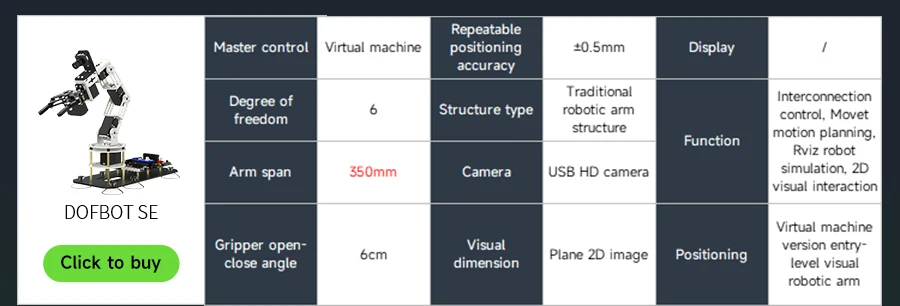 Yahboom DOFBOT PRO Robotic Arm ROS Open Source Support 3D Depth Point Cloud Recognition Gripping For Jetson Orin SUPER Control