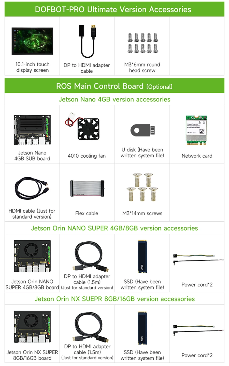 Yahboom DOFBOT PRO Robotic Arm ROS Open Source Support 3D Depth Point Cloud Recognition Gripping For Jetson Orin SUPER Control