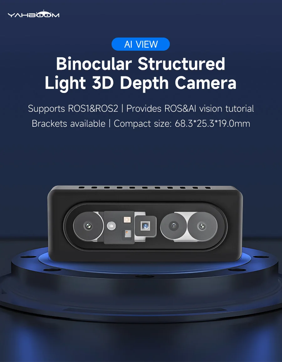 AI VIEW Camera Depth Sensor Module 3D Scanner Human Body TrackingObject Measurement with Binocular StructuredLight for ROS Robot