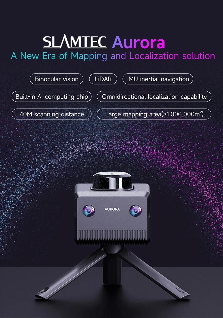 Slamtec Aurora Lidar Kit Binocular Vision Camera 40 Mscanning Distance 3D All-round Positioning Mapping Sensor AI Deep Learning