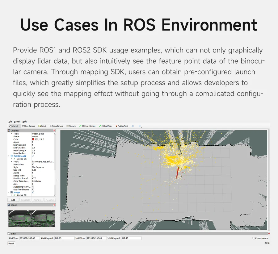 Slamtec Aurora Lidar Kit Binocular Vision Camera 40 Mscanning Distance 3D All-round Positioning Mapping Sensor AI Deep Learning